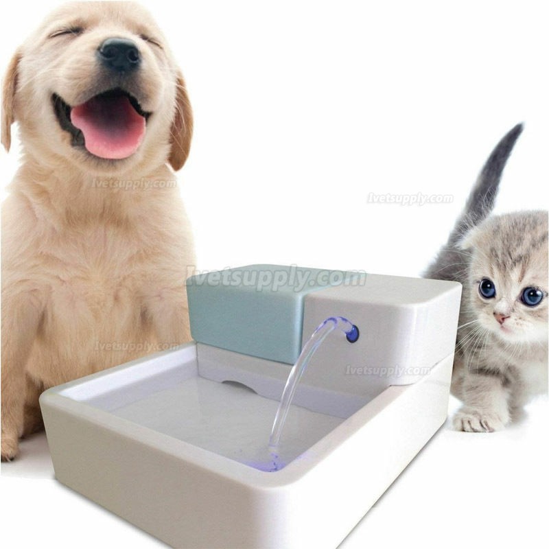 1.8L Pet Water Fountain For Cat Dog Automatic LED Water Drinking Bowl Dispenser